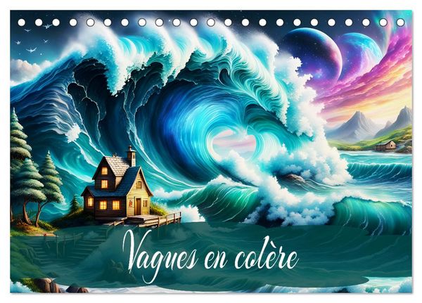 Produktbild: Vagues en col&egrave;re (Calendrier de bureau 2026 DIN A5 vertical), CALVENDO calendrier mensuel
