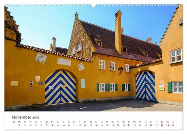 Produktbild: Augsburg Handel seit dem Mittelalter (hochwertiger Premium Wandkalender 2026 DIN A2 quer), Kunstdruck in Hochglanz