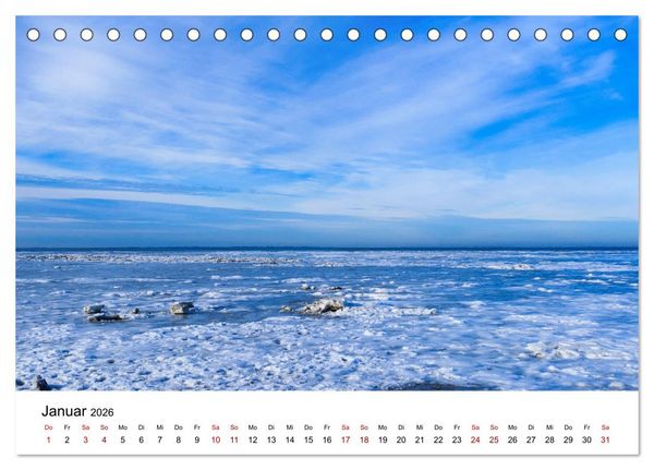 Produktbild: Ostfriesland - Ein Jahr in Bildern (Tischkalender 2026 DIN A5 quer), CALVENDO Monatskalender