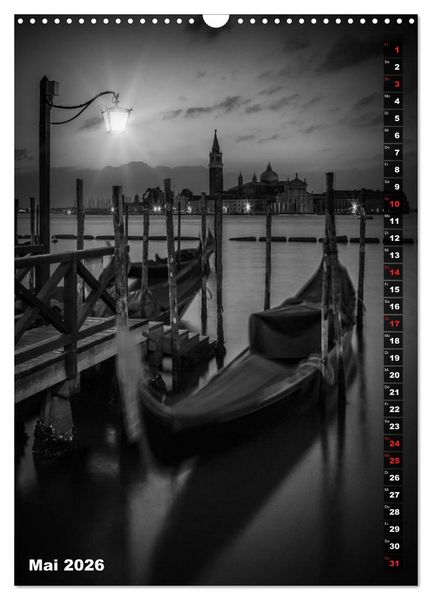 Produktbild: STADTBILDER Monochrome Momente (Wandkalender 2026 DIN A3 hoch), CALVENDO Monatskalender