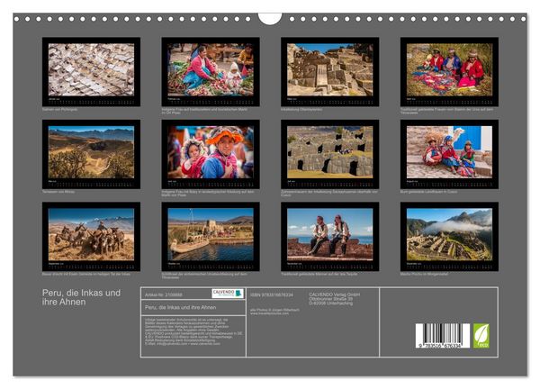 Produktbild: Peru, die Inkas und ihre Ahnen (Wandkalender 2026 DIN A3 quer), CALVENDO Monatskalender