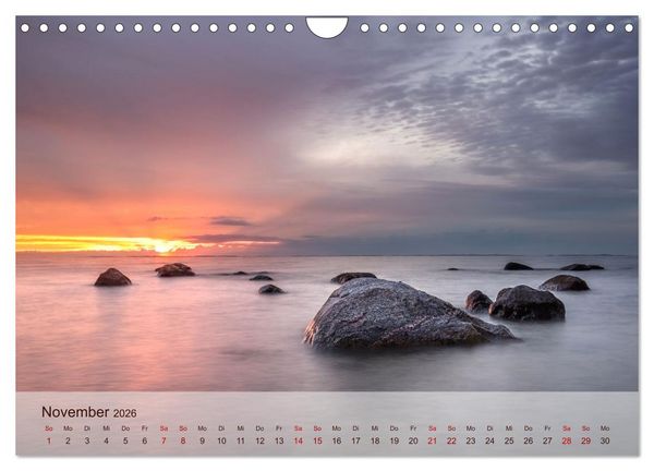 Produktbild: Moin Moin Sch&ouml;ne Stunden am Ostseestrand (Wandkalender 2026 DIN A4 quer), CALVENDO Monatskalender