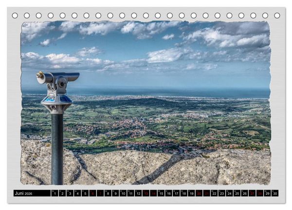 Produktbild: Impressionen - von und rund um San Marino (Tischkalender 2026 DIN A5 quer), CALVENDO Monatskalender