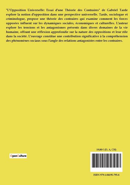 Produktbild: L'opposition universelle