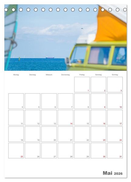 Produktbild: Vanlife Jahresplaner (Tischkalender 2026 DIN A5 hoch), CALVENDO Monatskalender