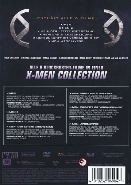 Produktbild: X-Men - 1-6 Boxset [6 DVDs]