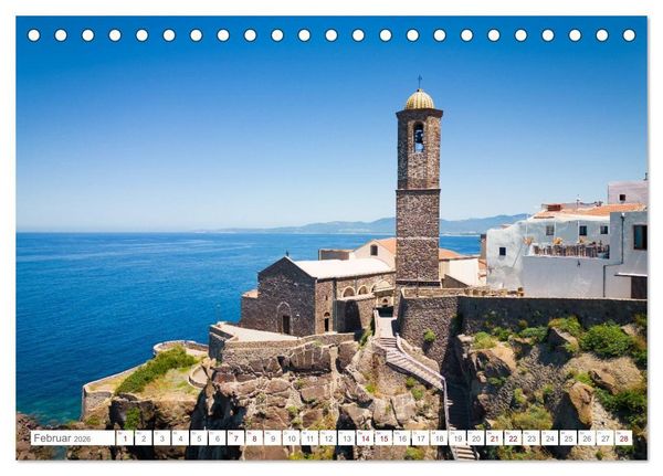 Produktbild: Sardinien. Sch&ouml;ne Landschaften und bunte St&auml;dte. (Tischkalender 2026 DIN A5 quer), CALVENDO Monatskalender