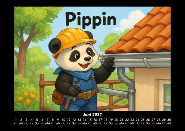 Produktbild: Pippin als Dachdecker-Azubi 2027 Fotokalender DIN A3