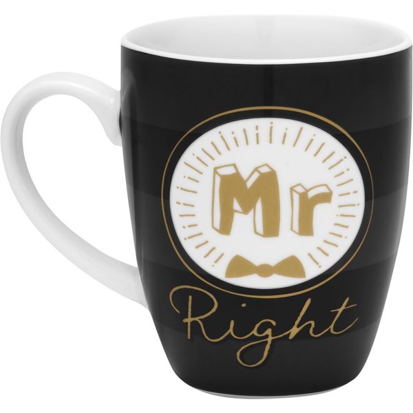 Produktbild: GRUSS & CO Tassen-Set Motiv Mr Right - Mrs Right"