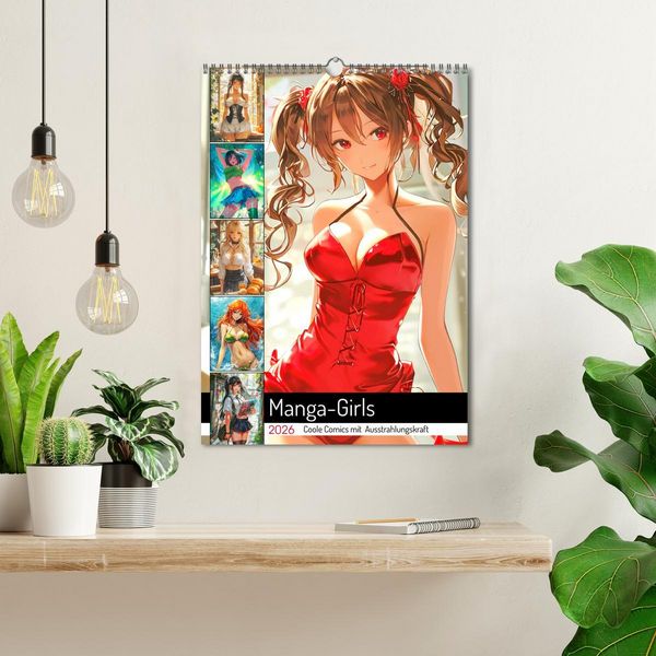 Produktbild: Manga-Girls. Coole Comics mit Ausstrahlungskraft (Wandkalender 2026 DIN A3 hoch), CALVENDO Monatskalender
