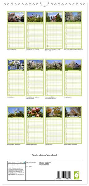 Produktbild: Familienplaner 2026 - Wundersch&ouml;nes "Altes Land" mit 5 Spalten (Wandkalender, 21 x 45 cm) CALVENDO