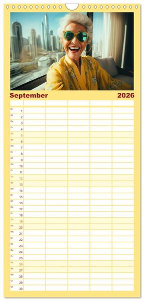 Produktbild: Familienplaner 2026 - Zeit f&uuml;r Party mit 5 Spalten (Wandkalender, 21 x 45 cm) CALVENDO