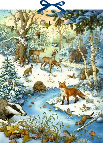 Die Tiere im Winterwald und ..., Zettel-Adventskalender