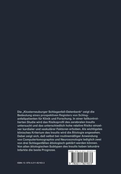 Produktbild: Risiko und Prognose des Schlaganfalls