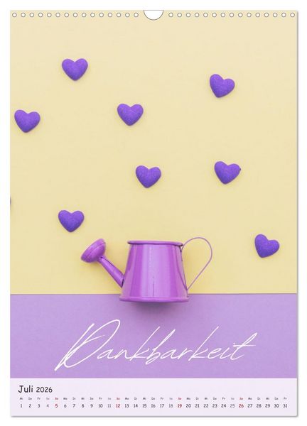 Produktbild: 12 Worte f&uuml;r Liebe (Wandkalender 2026 DIN A3 hoch), CALVENDO Monatskalender