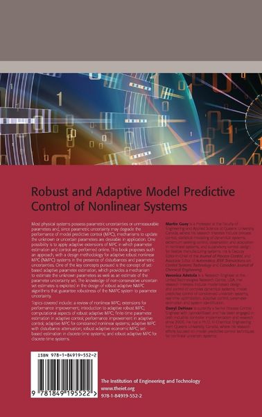 Produktbild: Robust and Adaptive Model Predictive Control of Nonlinear Systems