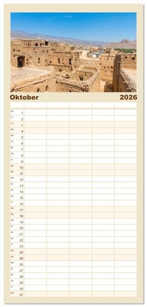 Produktbild: Familienplaner 2026 - Oman - Historische Perle des Orients mit 5 Spalten (Wandkalender, 21 x 45 cm) CALVENDO