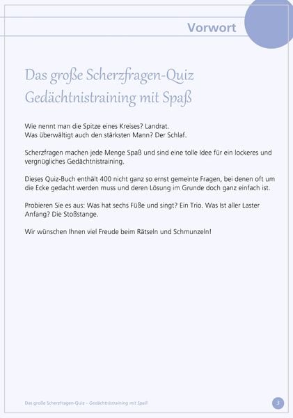 Produktbild: Das gro&szlig;e Scherzfragen-Quiz f&uuml;r Senioren