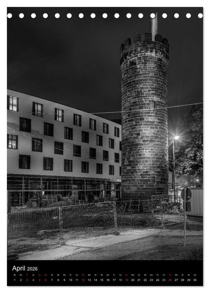 Produktbild: Heilbronn bei Nacht 2 (Tischkalender 2026 DIN A5 hoch), CALVENDO Monatskalender
