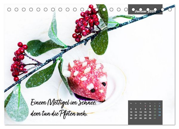 Produktbild: Mettkalender - Mettigel Edition (Tischkalender 2026 DIN A5 quer), CALVENDO Monatskalender