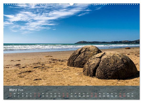 Produktbild: Traumorte entdecken: Neuseeland (hochwertiger Premium Wandkalender 2026 DIN A2 quer), Kunstdruck in Hochglanz