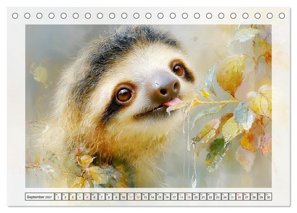 Produktbild: Faultiere. Das L&auml;cheln des Regenwaldes (Tischkalender 2027 DIN A5 quer), CALVENDO Monatskalender