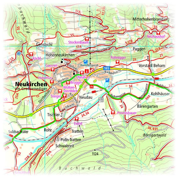 Produktbild: Publicpress Rad- und Wanderkarte Venedigergruppe, Oberpinzgau, Virgental 1:35.000