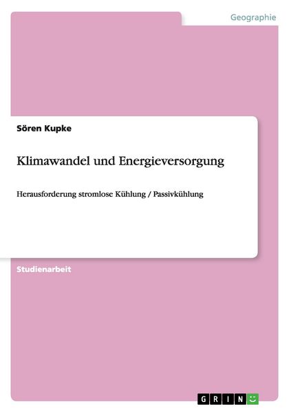 Produktbild: Klimawandel und Energieversorgung