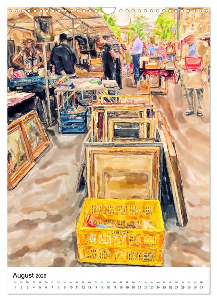 Produktbild: Berlin - Einmal Aquarelle mit Currywurst! (Wandkalender 2026 DIN A3 hoch), CALVENDO Monatskalender