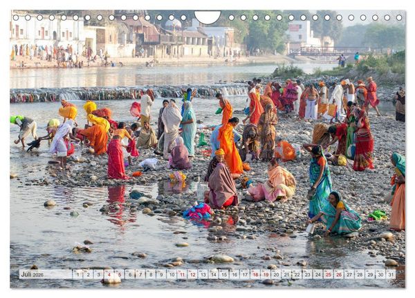 Produktbild: INDIEN Allahabad Haridwar Varanasi Vrindavan (Wandkalender 2026 DIN A4 quer), CALVENDO Monatskalender