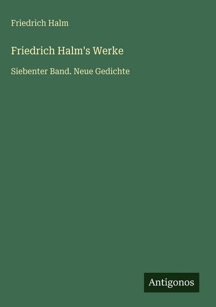 Produktbild: Friedrich Halm's Werke