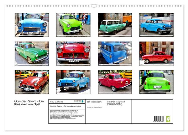 Produktbild: Olympia Rekord - Ein Klassiker von Opel (Wandkalender 2025 DIN A2 quer), CALVENDO Monatskalender