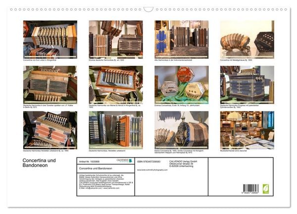 Produktbild: Concertina und Bandoneon (Wandkalender 2026 DIN A2 quer), CALVENDO Monatskalender
