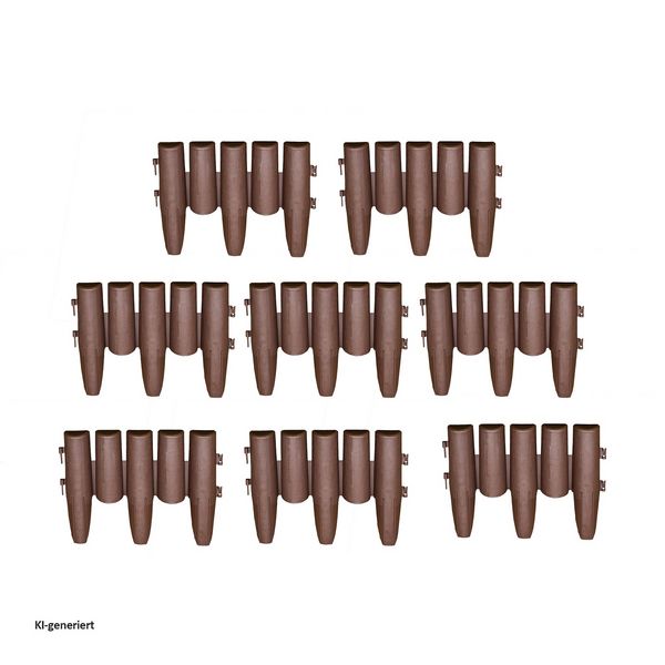 Produktbild: HTI-Living HTI-Living Beeteinfassung Palisade 8-teilig Nessa