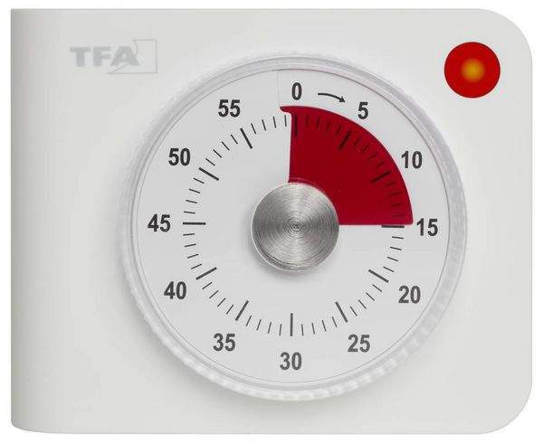 Produktbild: TFA Dostmann Elektronischer Timer Timer Wei&szlig; analog