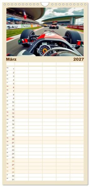 Produktbild: Familienplaner 2027 - Formel 1 in den sechziger Jahren mit 5 Spalten (Wandkalender, 21 x 45 cm) CALVENDO