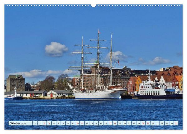 Produktbild: Wundersch&ouml;nes Bergen. Norwegens Tor zum Fjordland (Wandkalender 2026 DIN A2 quer), CALVENDO Monatskalender