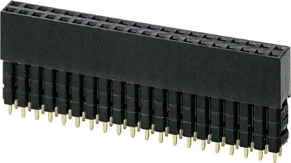 Phoenix Contact PSTD 0,65X0,65/40-2,54 Raspberry Pi Buchsenleiste Schwarz Passend für (Einplatinen-Computer) Raspberry Pi 1 St.