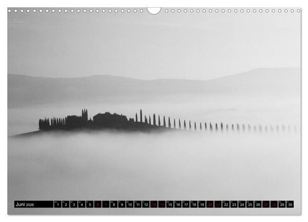 Produktbild: Toscana - monocromatico (Wandkalender 2026 DIN A3 quer), CALVENDO Monatskalender