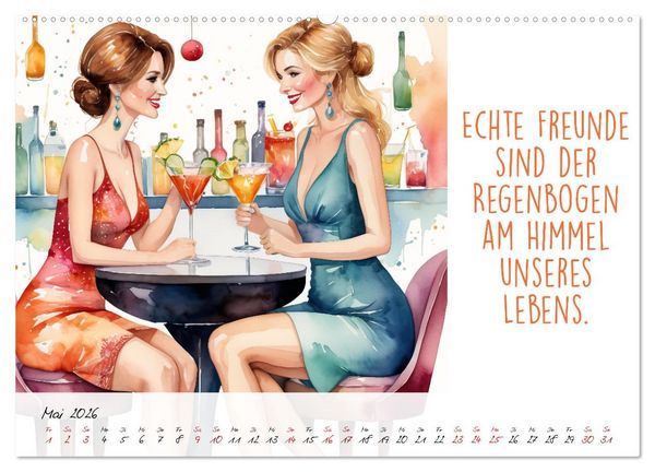Produktbild: Beste Freundinnen (Wandkalender 2026 DIN A2 quer), CALVENDO Monatskalender