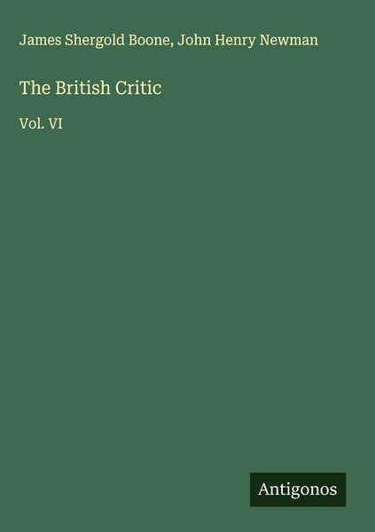 Produktbild: The British Critic