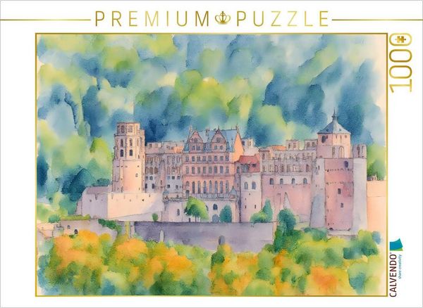 CALVENDO Puzzle Schloss Heidelberg | 1000 Teile Lege-Größe 64x48cm Foto-Puzzle für glückliche Stunden