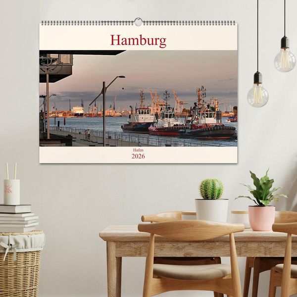 Produktbild: Hamburg Hafen (Wandkalender 2026 DIN A2 quer), CALVENDO Monatskalender