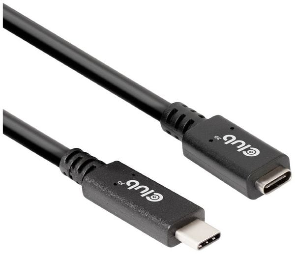 Produktbild: Club3D USB-C&reg; Kabel USB 3.2 Gen1 USB-C&reg; Stecker, USB-C&reg; Buchse 2.00m Schwarz CAC-1529