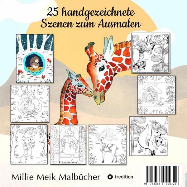 Produktbild: Tier Malbuch f&uuml;r Erwachsene - Tierwelt Waldtiere Tiere im Wald von Hand illustriert