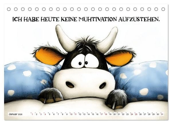 Produktbild: Kuhle Spr&uuml;che (Tischkalender 2026 DIN A5 quer), CALVENDO Monatskalender
