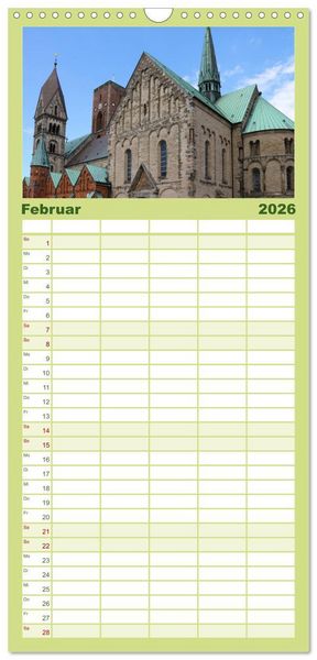 Produktbild: Familienplaner 2026 - Ribe, D&auml;nemarks alte Stadt mit Mittelaltercharme und Wikinger-Vergangenheit mit 5 Spalten (Wandkalender, 21 x 45 cm) CALVENDO