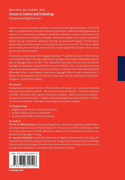 Produktbild: Sensors in Science and Technology