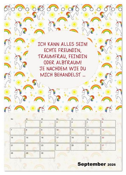 Produktbild: K&ouml;nigin &uuml;ber alles! Typokalender f&uuml;r starke Frauen (Tischkalender 2026 DIN A5 hoch), CALVENDO Monatskalender