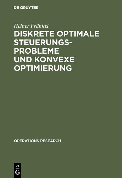 Produktbild: Diskrete optimale Steuerungsprobleme und konvexe Optimierung